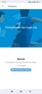 Login melalui Telegram