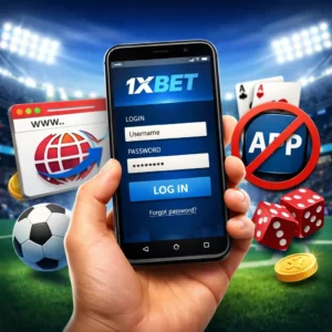 Cara Login 1xBet lewat Browser Mobile